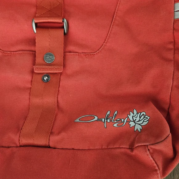 Oakley Orange Tote Bag With Coral Pattern - Picture 2 of 6